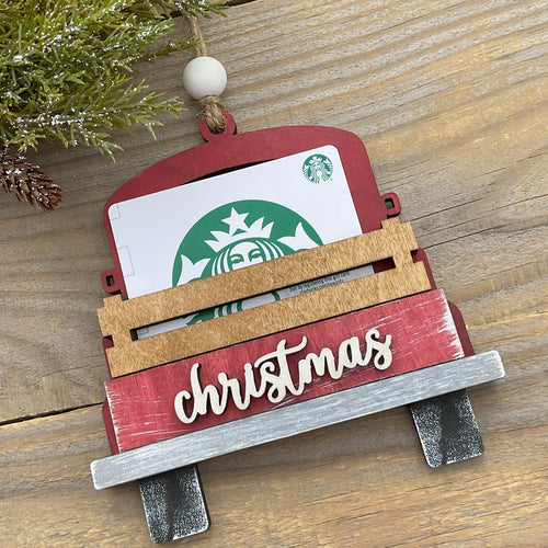 Christmas GC Holders-Holiday Ornaments-Willow's Corner-Christmas Truck-kidtasticsgymnastics