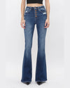 High Rise Button Fly Flare Jeans-Jeans-MICA Denim-24-kidtasticsgymnastics