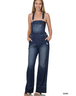 Distressed Denim Overalls-overalls-Zenana-Small-Dark-kidtasticsgymnastics