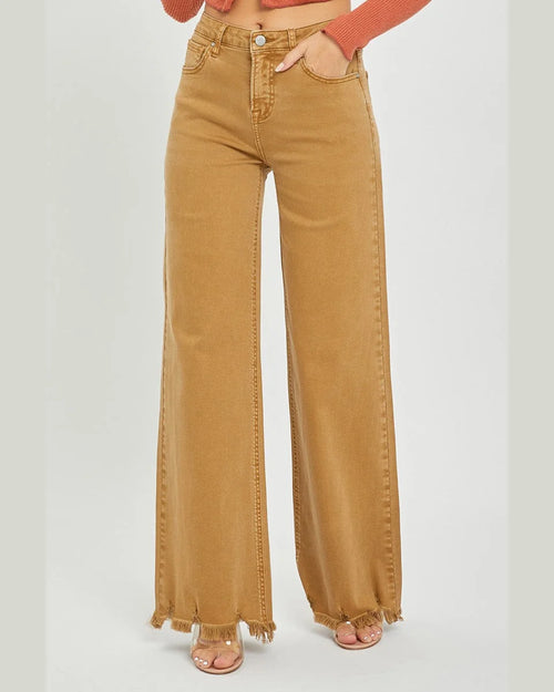 High Rise Wide Pants-Pants-Risen Jeans-3-Mocha-kidtasticsgymnastics