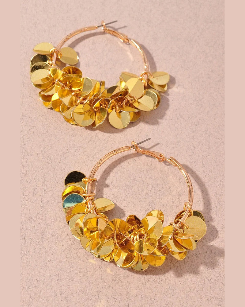 Gold Round Multi Layered 2" Earrings-Earrings-What's Hot Jewelry-kidtasticsgymnastics