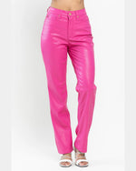 Faux Leather Pants-Pants-Judy Blue-0(24)-Hot Pink-kidtasticsgymnastics