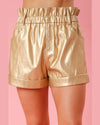 Faux Leather Paper Bag Shorts-shorts-Fantastic Fawn-Small-Gold-kidtasticsgymnastics