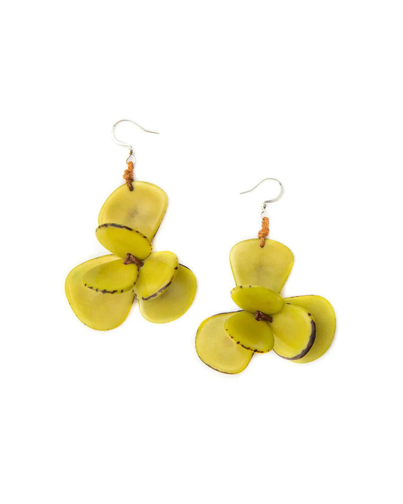 Florence Earrings-Earrings-Tagua by Soraya-Lime-kidtasticsgymnastics