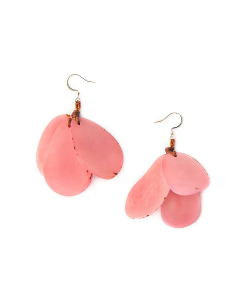 Candace Earrings-Earrings-Tagua by Soraya-Pink-kidtasticsgymnastics