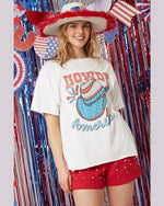 Rhinestoned Howdy T-Shirt-T-Shirt-Fantastic Fawn-White-Small-kidtasticsgymnastics