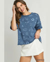 Cowgirl Graphic Top-Shirts & Tops-Umgee-Small-Denim-kidtasticsgymnastics