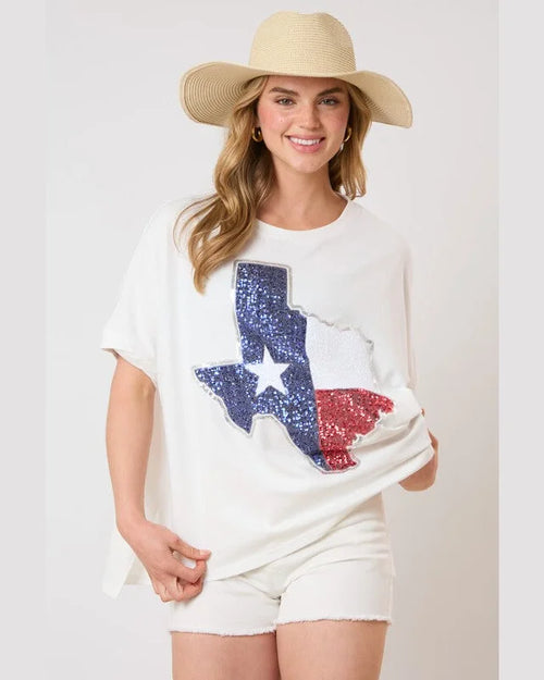 Texas Flag Top-Tops-Fantastic Fawn-White-Small-kidtasticsgymnastics