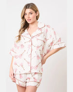 Gauze Guitar Pajama Top-Tops-Peach Love California-Dusty Pink/Ecru-Small-kidtasticsgymnastics