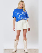 Touch Down Sequin Top-Shirts & Tops-Peach Love California-Blue-Small-kidtasticsgymnastics