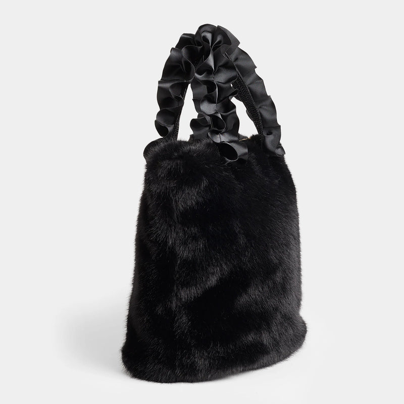 Fur Wristlet-Accessories-tgbBRANDS:Coco+Carmen,Whispers-Black-kidtasticsgymnastics