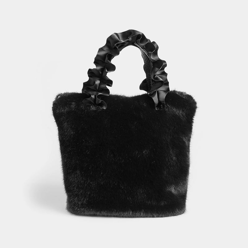 Fur Wristlet-Accessories-tgbBRANDS:Coco+Carmen,Whispers-Black-kidtasticsgymnastics