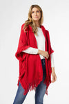 Frayed Hooded Ruana-Ruana-tgbBRANDS:Coco+Carmen,Whispers-Rio Red-XS-kidtasticsgymnastics