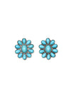 Flower Cluster Turquoise Post Earrings-Earrings-West & Co-kidtasticsgymnastics