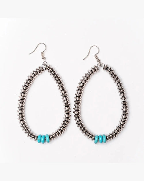 Turquoise Teardrop Earrings-Earrings-West & Co-kidtasticsgymnastics