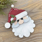 Christmas Wooden Ornaments-Holiday Ornaments-Willow's Corner-Santa Face-kidtasticsgymnastics