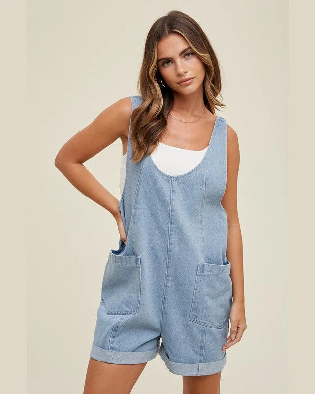 Denim Seam Detail Romper-Romper-Wishlist-Small-kidtasticsgymnastics