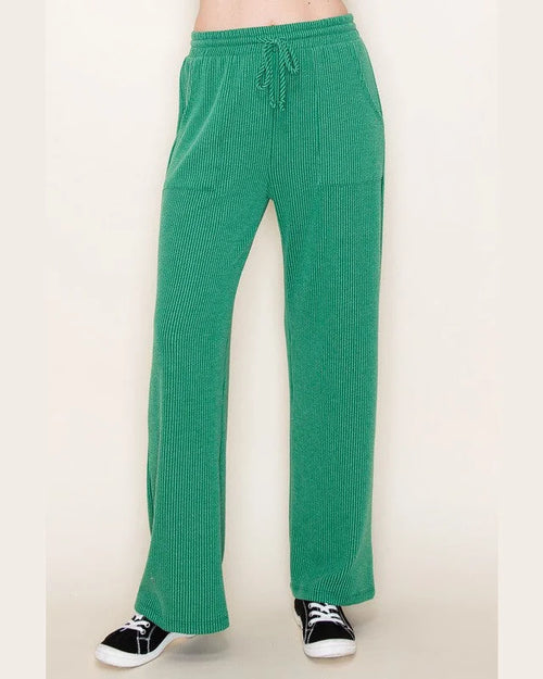 Ribbed Pants with Pockets-Pants-Très Bien-Small-Green-kidtasticsgymnastics