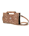 Chic Floral Carving Crossbody Clutch-Bag and Purses-Rafter T Ranch Company-Brown-kidtasticsgymnastics