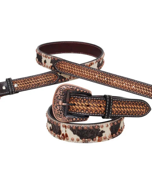 Peppered Cowhide Belt-belts-Rafter T Ranch Company-SM-32"-kidtasticsgymnastics