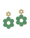 Flower Drop Earring-Earrings-What's Hot Jewelry-Green-kidtasticsgymnastics