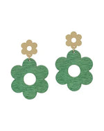 Flower Drop Earring-Earrings-What's Hot Jewelry-Green-kidtasticsgymnastics