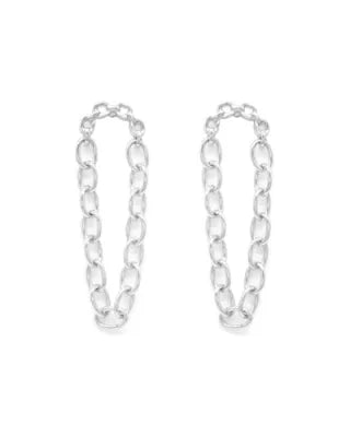 Chain Link Drop Earrings-Earrings-What's Hot Jewelry-Silver-kidtasticsgymnastics