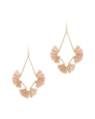 Fanned Crystal Earring-Earrings-What's Hot Jewelry-Light Pink-kidtasticsgymnastics