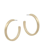 Thick Flat Hoop Earrings-Earrings-What's Hot Jewelry-Gold-kidtasticsgymnastics