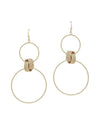 Open Circles with Textured Knot Earrings-Earrings-What's Hot Jewelry-Gold-kidtasticsgymnastics