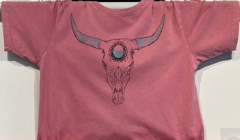 Longhorn Graphic Top-Shirts & Tops-Zutter-Pink-Small-kidtasticsgymnastics