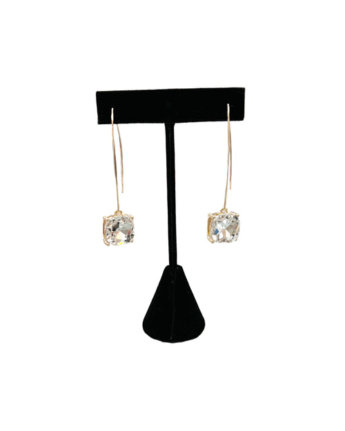 Crystal Drop Earrings-Earrings-Jennifer Ponson-Clear & Gold-kidtasticsgymnastics