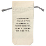 Wine Bags-wine carrier bag-Sugarboo-If I Ever go Missing-kidtasticsgymnastics