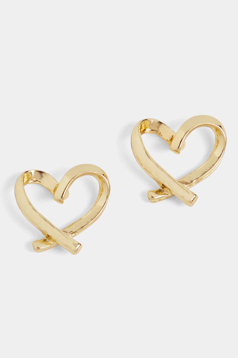 Heart Stud Earrings-Jewelry-tgbBRANDS:Coco+Carmen,Whispers-Gold-kidtasticsgymnastics