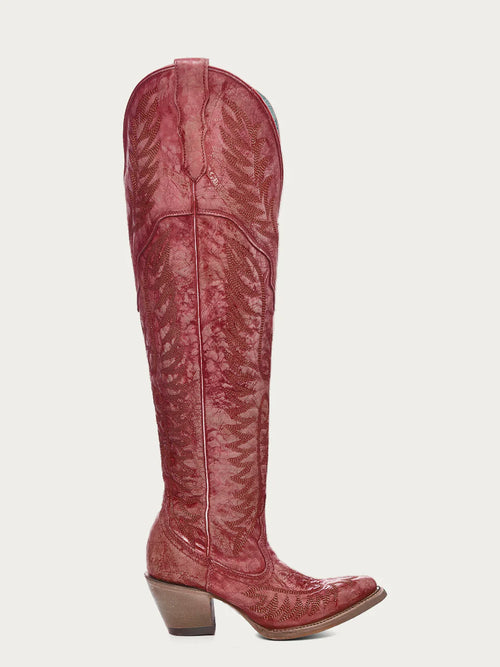 Tall Distressed Embroidered Boot-Boots-Corral Boots-6-kidtasticsgymnastics