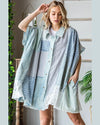 Mixed Fabric Shirt Dress-Dresses-Oli & Hali-S/M-Blue-kidtasticsgymnastics