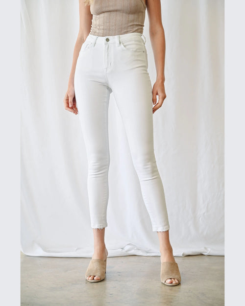 High Rise Ankle Skinny Jeans-Jeans-MICA Denim-24-White-kidtasticsgymnastics