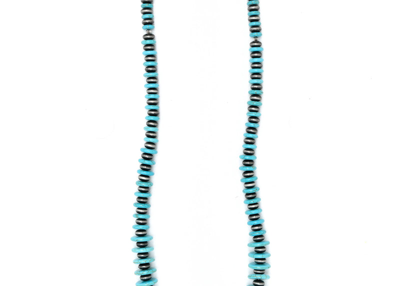 Faux Navajo Pearl Turquoise Necklace-Necklaces-West & Co-kidtasticsgymnastics