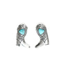 Silver Boot Earrings-Earrings-West & Co-Turquoise-kidtasticsgymnastics