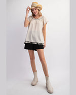 Tassel Linen Top-Tops-Easel-Small-Oatmeal-kidtasticsgymnastics