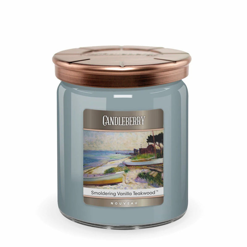 Candleberry Nouveau Candles-Candles-CandleBerry Company-Smoldering Vanilla Teakwood-Candy Jar-kidtasticsgymnastics