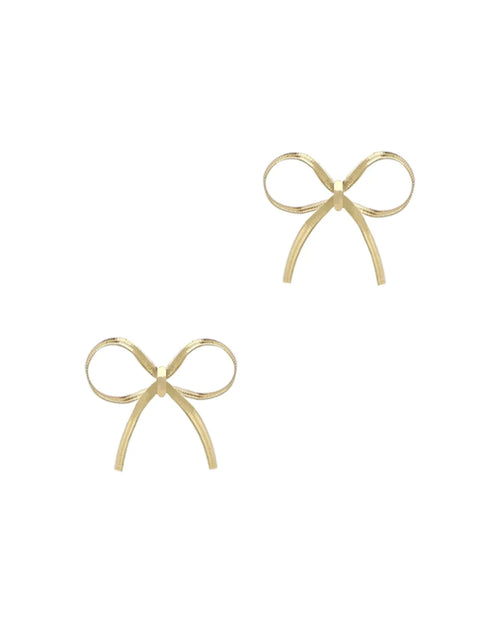 Snake Chain Bow Stud Earrings-Earrings-What's Hot Jewelry-Small-kidtasticsgymnastics