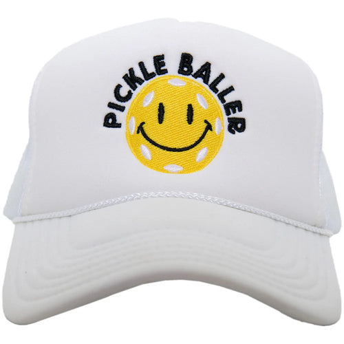 Pickle Baller Foam Trucker Hat-Hats-Katydid-All White-kidtasticsgymnastics