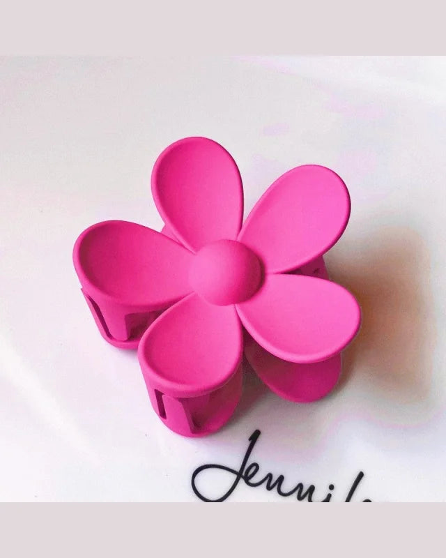 Flower Claw Clips-Hair Accessories-Alibaba-Fuchsia-kidtasticsgymnastics