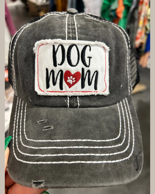 Dog Mom Cap-Hats-Suzy Q USA-Charcoal-kidtasticsgymnastics