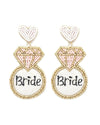 Bride Earrings-Earrings-What's Hot Jewelry-Bride Word Dangle-kidtasticsgymnastics