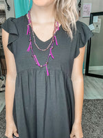 Beaded Fringe Necklace-Necklaces-Lost and Found Trading Company-Purple-kidtasticsgymnastics